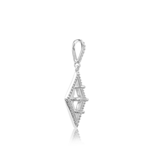 ITI NYC Square Cluster Fancy Pendant in Sterling Silver (4.00 mm - 10.00 mm)