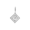 ITI NYC Square Cluster Fancy Pendant in Sterling Silver (4.00 mm - 10.00 mm)
