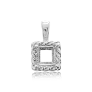 ITI NYC Square Fancy Pendant in Sterling Silver (4.00 mm - 10.00 mm)
