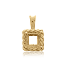 Load image into Gallery viewer, ITI NYC Square Fancy Pendant in 14K Gold (4.00 mm - 10.00 mm)
