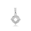 ITI NYC Square Cluster Pendant in Sterling Silver (4.0 mm - 10.0 mm)