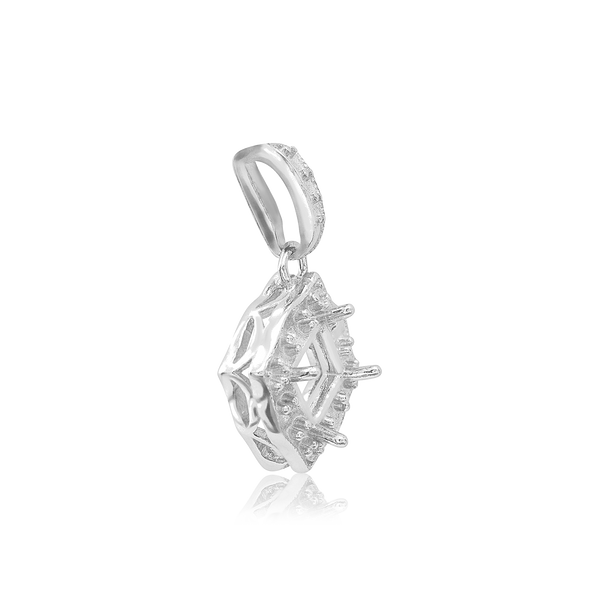ITI NYC Square Cluster Pendant in 14K Gold (4.00 mm - 10.00 mm)