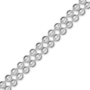 Bulk / Spooled Multi-Row Bead Chain in Sterling Silver (2.00 mm - 3.00 mm)