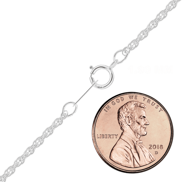 Manhattan Rope Chain Necklace in Sterling Silver
