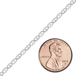 Bulk / Spooled Mariner Cable Chain in Sterling Silver (2.60 mm - 6.10 mm)