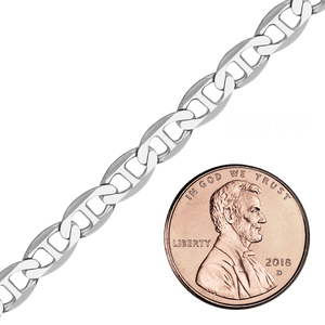 Bulk / Spooled Mariner Curb Chain in Sterling Silver (2.30 mm - 7.80 mm)