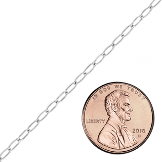 Bulk / Spooled Medium Elongated Cable Chain in Sterling Silver (1.80 mm - 5.40 mm)