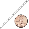 Bulk / Spooled Medium Elongated Cable Chain in Sterling Silver (1.80 mm - 5.40 mm)