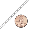 Bulk / Spooled Medium Elongated Cable Chain in Sterling Silver (1.80 mm - 5.40 mm)