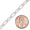 Bulk / Spooled Medium Elongated Cable Chain in Sterling Silver (1.80 mm - 5.40 mm)