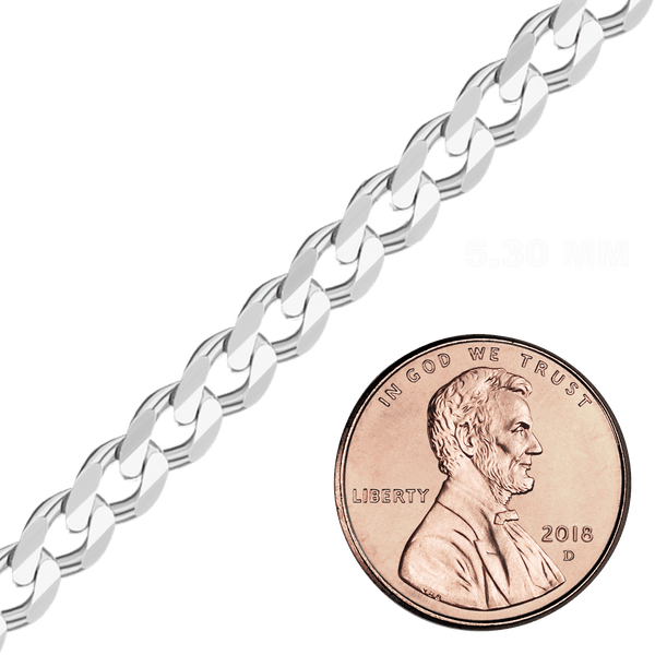 Bulk / Spooled Classic Curb Chain in Sterling Silver (1.00 mm - 11.00 mm)