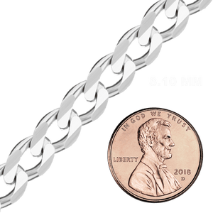 Bulk / Spooled Classic Curb Chain in Sterling Silver (0.90 mm - 10.30 mm)