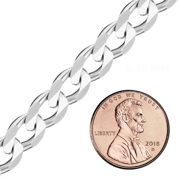 Bulk / Spooled Classic Curb Chain in Sterling Silver (1.00 mm - 11.00 mm)