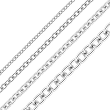 Load image into Gallery viewer, Bulk / Spooled Medium Round Cable Chain in 14K White Gold (1.05 mm - 3.25 mm)
