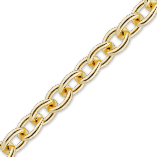 Bulk / Spooled Medium Round Cable Chain in 14K & 18K Yellow Gold (1.05 mm - 4.05 mm)