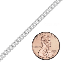 Load image into Gallery viewer, Bulk / Spooled Medium Round Curb Chain in Sterling Silver (1.20 mm - 6.40 mm)
