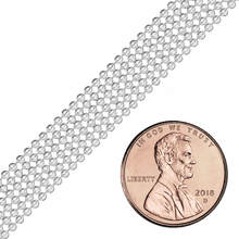 Load image into Gallery viewer, Bulk / Spooled Multi-Row Bead Chain in Sterling Silver (6.00 mm - 9.00 mm)
