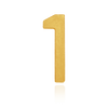 Number Pendants in 14K Gold (9.5mm) (Semi-Polished)