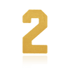 Number Pendants in 14K Gold (9.5mm) (Semi-Polished)