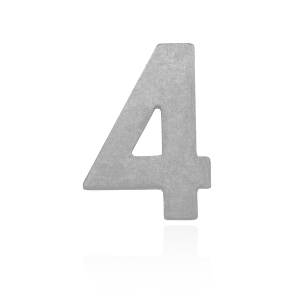 Number Pendants in 14K Gold (9.5mm) (Semi-Polished)