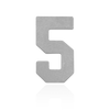 ITI NYC Number Pendants (9.5mm) (Semi-Polished)