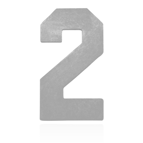 Basic Numbers in 14K Gold (12.7mm) (Semi-Polished)