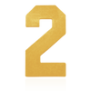 Basic Numbers in 14K Gold (12.7mm) (Semi-Polished)