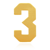 Basic Numbers in 14K Gold (12.7mm) (Semi-Polished)