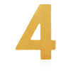 Basic Numbers in 14K Gold (12.7mm) (Semi-Polished)