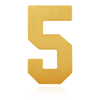 Basic Numbers in 14K Gold (12.7mm) (Semi-Polished)