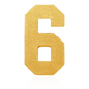 Basic Numbers in 14K Gold (12.7mm) (Semi-Polished)