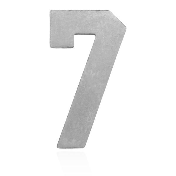 Basic Numbers in 14K Gold (12.7mm) (Semi-Polished)