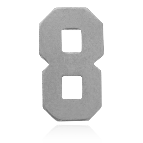 Basic Numbers in 14K Gold (12.7mm) (Semi-Polished)