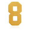 Basic Numbers in 14K Gold (12.7mm) (Semi-Polished)