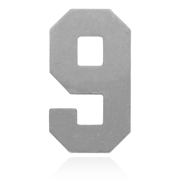 Basic Numbers in 14K Gold (12.7mm) (Semi-Polished)