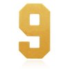 Basic Numbers in 14K Gold (12.7mm) (Semi-Polished)