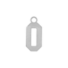 Basic Number Pendants in Sterling Silver (15 mm)