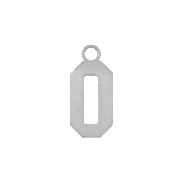 Basic Number Pendants in Sterling Silver (15 mm)
