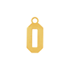 Basic Number Pendants in 14K Gold (15 mm)