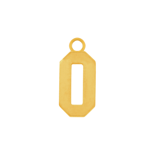Basic Number Pendants in 14K Gold (15 mm)