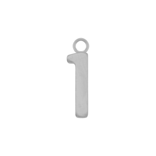 Basic Number Pendants in Sterling Silver (15 mm)