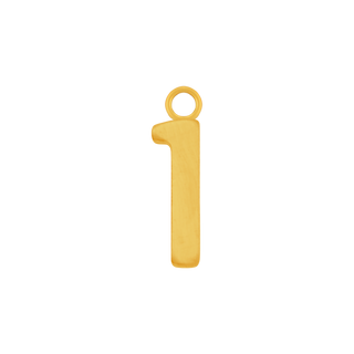 Basic Number Pendants in 14K Gold (15 mm)