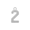 Basic Number Pendants in Sterling Silver (15 mm)