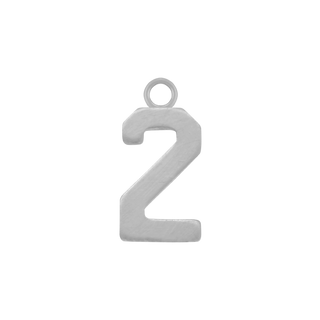 Basic Number Pendants in Sterling Silver (15 mm)