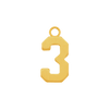 Basic Number Pendants in 14K Gold (15 mm)