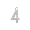 Basic Number Pendants in Sterling Silver (15 mm)
