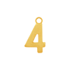 Basic Number Pendants in 14K Gold (15 mm)