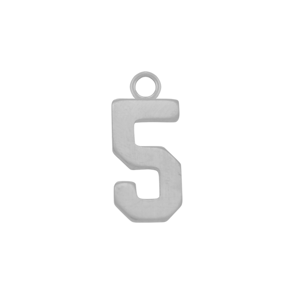 Basic Number Pendants in Sterling Silver (15 mm)