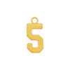 Basic Number Pendants in 14K Gold (15 mm)