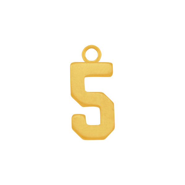 Basic Number Pendants in 14K Gold (15 mm)